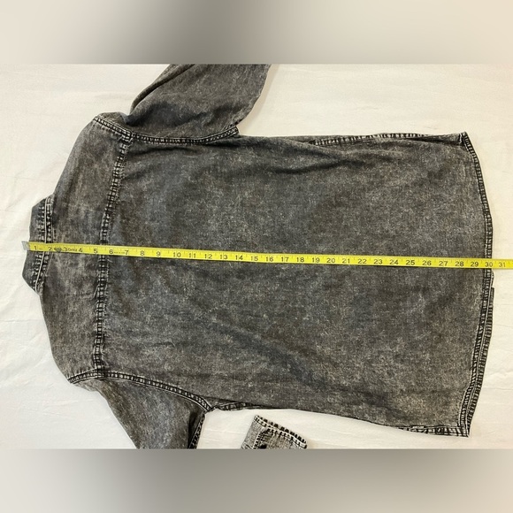 ONLY & SONS Men's Medium Soft Faded Black Denim 100% Cotton Shirt Slim Fit - Picture 7 of 11